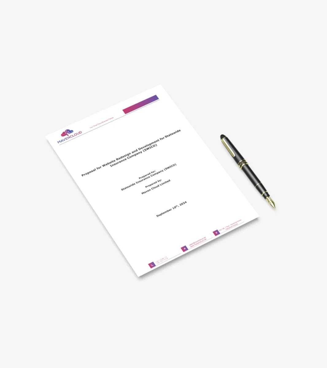 Executive Stationery with Consistent Detail by Maven Branding